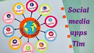 Social media apps logo project |How to make Social media apps logo easy |chart making sst project
