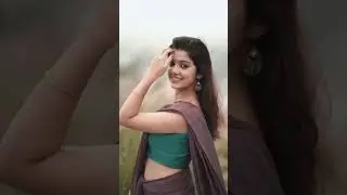 Devika bhatt 🥰😍 #photoshoot #saree #cute #model #kannadaactress #graysaree #beautiful