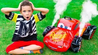 Artem Playing Broken Toys with Mom | Funny Family Toy Car Adventures
