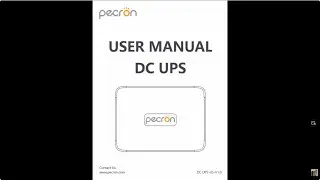 PECRON DC D77 & D39 UPS Battery Backup (((((OWNER'S MANUAL)))))