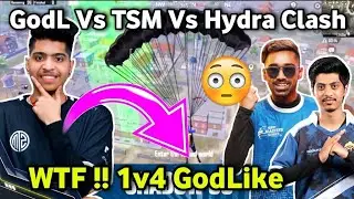 1v4 GodLike In Yasnaya 😲GodLike Vs TSM Vs Hydra Drop Clash 😱 #godl #tsm #hydra