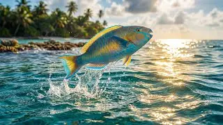 Fish Jumping Out of Water in 4K 🌊 Ultra Realistic | No Music Relaxing Sounds