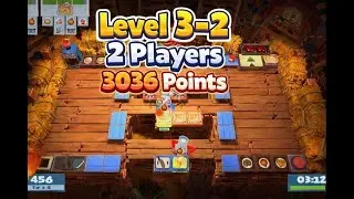 Overcooked! All You Can Eat - Carnival of Chaos - Level 3-2 - 2 Players - 3036 points