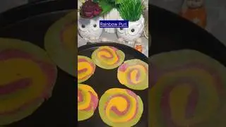 Rainbow Puri Recipe | Trending Colorful Food 🌈 #rainbow #snack #cheftips #kidssnack #shorts