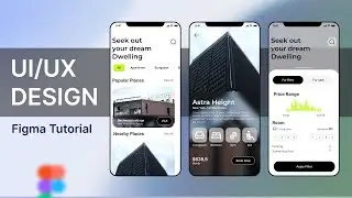 RealEstate App Design | How to create Rental service App UI/UX design in Figma #figmatutorial