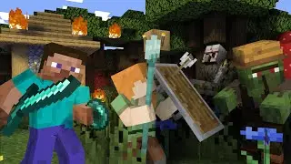 Minecraft animations | Steve and Alex save the zombie villager | emotional story 