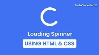 How to make a Loader in HTML & CSS | Website Loading Animation
