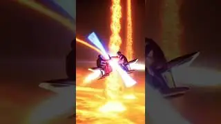 🔥 Two Rivals Clash with Blazing Energy Swords in Mid-Air Battle ⚡