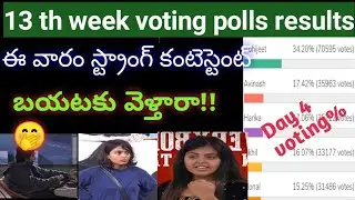 week 13 voting polls trends in friday 13 th week voting polls results bigboss 4 telugu latest update