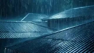 Soothing Rain On Old Tin Roof With Distant Thunder For Meditation And Restful Deep Sleep