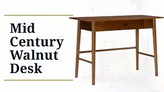 Mid Century Walnut Desk | Melissa Mid Century Walnut Desk by Linon