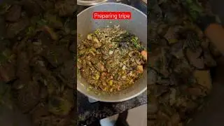 Preparing goat tripe. #food #foodie