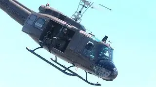USA RAN EMU UH-1 Huey Helicopter Operating at HWD