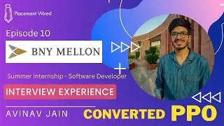 BNY Interview Question & Answers || Summer Internship to PPO ||  @placementwired9704 ​