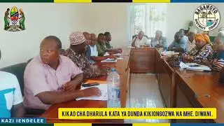 MHE:DIWANI KATA YA DUNDA, AMIRY MPIMBI. AKIONGOZA KIKAO CHA DHARULA , BARAZA LA ODC . #kaziiendelee
