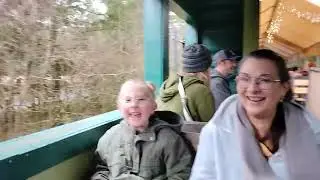 Conductor Jerry of the Chelatchie Prairie Railroad Christmas train on turning 89