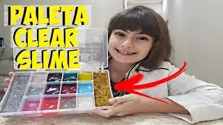 MOSTRANDO A MINHA PALETA DE CLEAR SLIME|VEDA#7|Grazi Victoria
