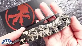 Microtech Standard Issue MSI 210T-1PMCWC-Z4 Ram-Lok Polymer Claw Burst Camo, Black Blade