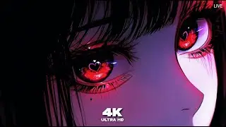 2 Hours Loop - [4K HD] - Glowing Anime Girl Eyes - Live Wallpaper & Screensaver