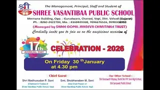 17th ANNUAL DAY - 2026 | SHREE VASANTIBAA PUBLIC SCHOOL | CHANOD | MEGHA LIVE STUDIO