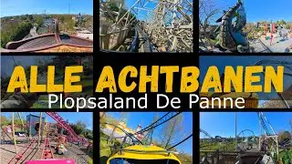 Alle achtbanen in Plopsaland De Panne Belgium 2025! ONRIDE | POV
