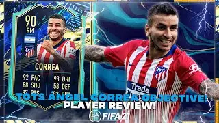 LIGHTNING DRIBBLER!⚡ 90 TOTS ANGEL CORREA PLAYER REVIEW! FIFA 21 ULTIMATE TEAM