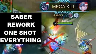 Revamped Saber First Legendary Gameplay (Hyper Buff Saber Rework One Shot Everything) Mobile Legends