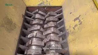 Mixed Construction Waste Shredding | R-S-1600 Twin Shaft Shredder