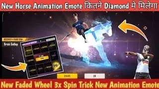 New horse animation faded wheel spin// free fire faded wheel brisk gallop new animation// free fire