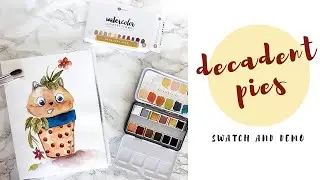 Swatch and demo  Prima marketing Decadent pies watercolor palette