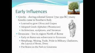 Early Influences and Government of Rome
