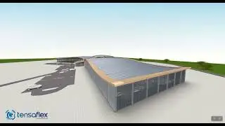 Tensaflex Tensioned Rolling Shades under the ETFE Skylight