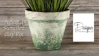 Clay Pot Decor: DIY Faux Aging with Stencils Project | Designer Stencils