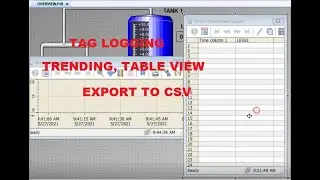 WINCC SCADA TAG LOGGING TABLE VIEW EXPORT TO CSV