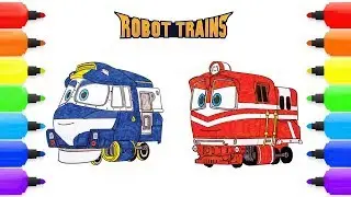 ROBOT TRAIN Coloring Pages |  ROBOT TRAIN KAY  & ALF |ROBOT TRAIN Coloring  Book for kids Children