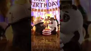 Cute panda sing song happy birthday #panda #cutebaby #song