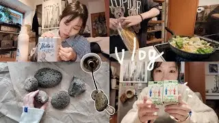【vlog】2人暮らしの休日、ライト作り、購入品、ピクミンチョコエッグ開封