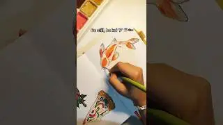 koi fish painting tutorial || easy painting ideas #cute #animals #food #art #koifish #painting