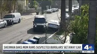 Sherman Oaks mom rams suspected burglars' getaway car