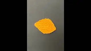 Orange Leaf Hair Clip #crochet