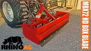 RhinoAG MBX72 Heavy Duty Box Blade for Compact Utility Tractors