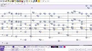 Let's play A Piano Notes with Colors Cyan and Brown Treble and Bass clef