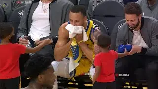 Draymond Green's son DJ is helping out on the bench