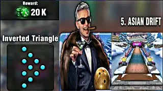Inverted Triangle Asian Drift Perfect Game Bowling Crew-3D bowling game