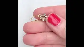 Georgian Style Silver 9ct Gold Foil Backed Diamond Earrings