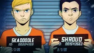 SKADOODLE AND SHROUD PLAY COPS AND ROBBERS | GTA V Funny Highlights