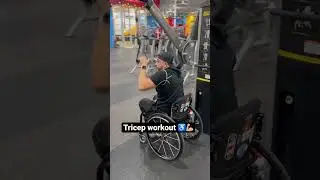 Triceps workout for wheelchair user ♿️💪🏼 #paraplegic #spinalcordinjury #wheelchair