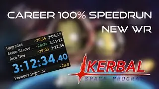 Kerbal Space Program Career Mode 100% Speedrun [3:12:34] - World Record