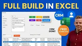 FULL CRM Build in Excel | Lead Tracker + Email Automation (FREE Template)