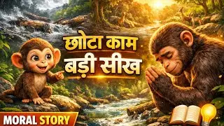 छोटा समझा गया काम…लेकिन वही बना जंगल की सबसे बड़ी ताकत 🐒🌿—छोटा काम, बड़ी सीख ✨